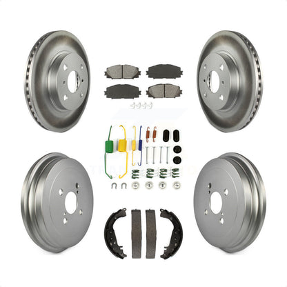[Avant + Arrière] Kit de disque (revêtu) et plaquette (semi-métallique) de frein pour Toyota Yaris KGS-101550 par Transit Auto