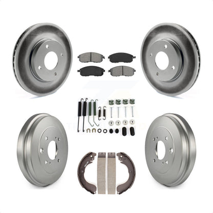 [Avant + Arrière] Kit de disque (revêtu) et plaquette (semi-métallique) de frein pour Nissan Sentra Versa Cube KGS-101551 par Transit Auto