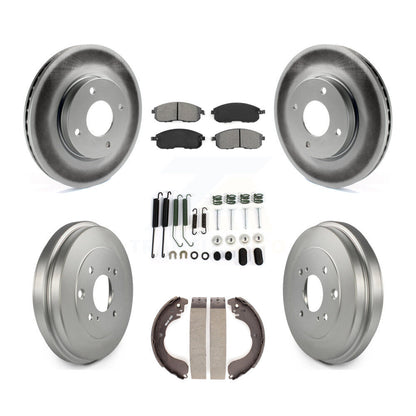 [Avant + Arrière] Kit de disque (revêtu) et plaquette (semi-métallique) de frein pour Nissan Sentra Versa Cube KGS-101551