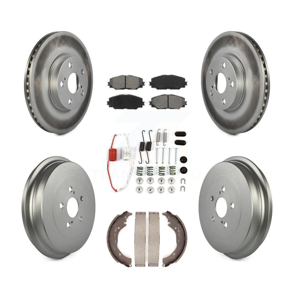 [Avant + Arrière] Kit de disque (revêtu) et plaquette (semi-métallique) de frein pour Toyota Corolla KGS-101552