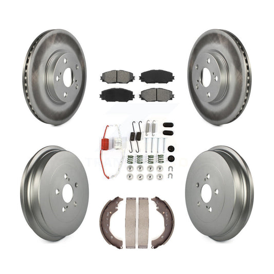 [Avant + Arrière] Kit de disque (revêtu) et plaquette (semi-métallique) de frein pour Toyota Corolla KGS-101552