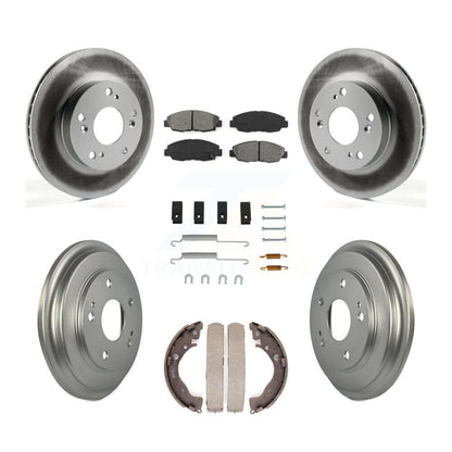 [Avant + Arrière] Kit de disque (revêtu) et plaquette (semi-métallique) de frein pour Honda Civic KGS-101555