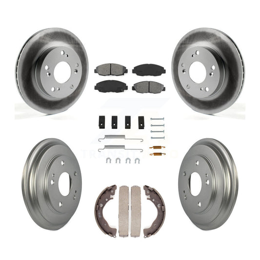 [Avant + Arrière] Kit de disque (revêtu) et plaquette (semi-métallique) de frein pour Honda Civic KGS-101555