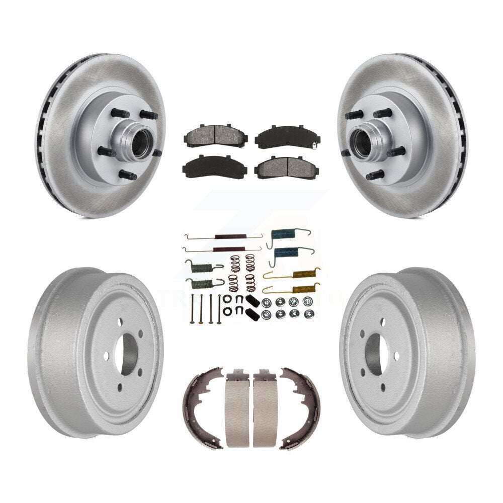 [Avant + Arrière] Kit de disque (revêtu) et plaquette (semi-métallique) de frein pour Ford Ranger avec 10" Diameter KGS-101558