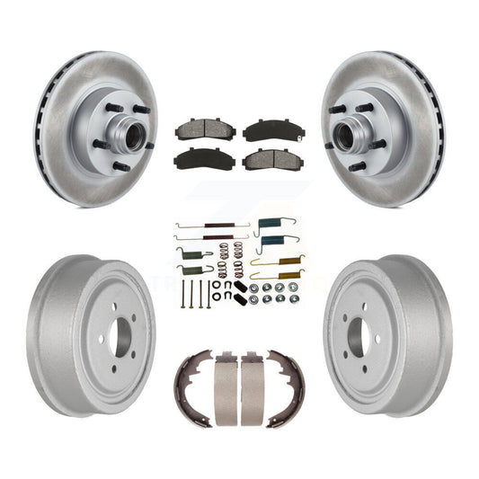 [Avant + Arrière] Kit de disque (revêtu) et plaquette (semi-métallique) de frein pour Ford Ranger avec 10" Diameter KGS-101558