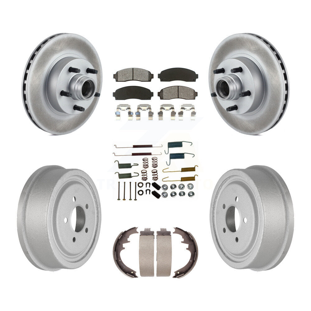 [Avant + Arrière] Kit de disque (revêtu) et plaquette (semi-métallique) de frein pour 2006-2009 Ford Ranger RWD avec 10" Diameter KGS-101559