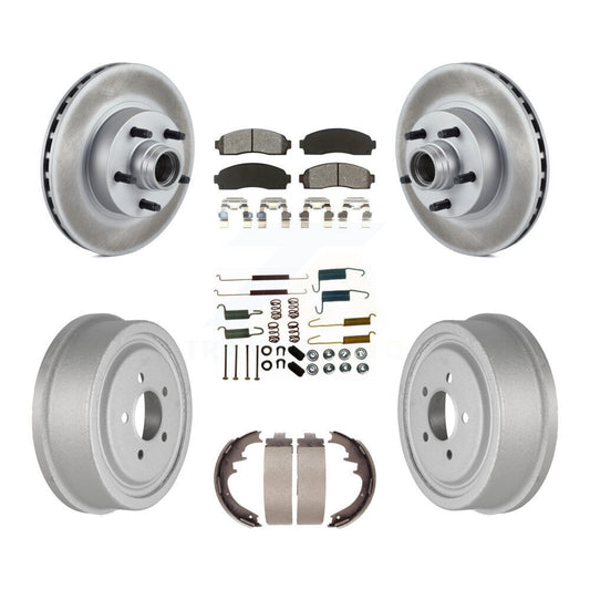 [Avant + Arrière] Kit de disque (revêtu) et plaquette (semi-métallique) de frein pour 2006-2009 Ford Ranger RWD avec 10" Diameter KGS-101559