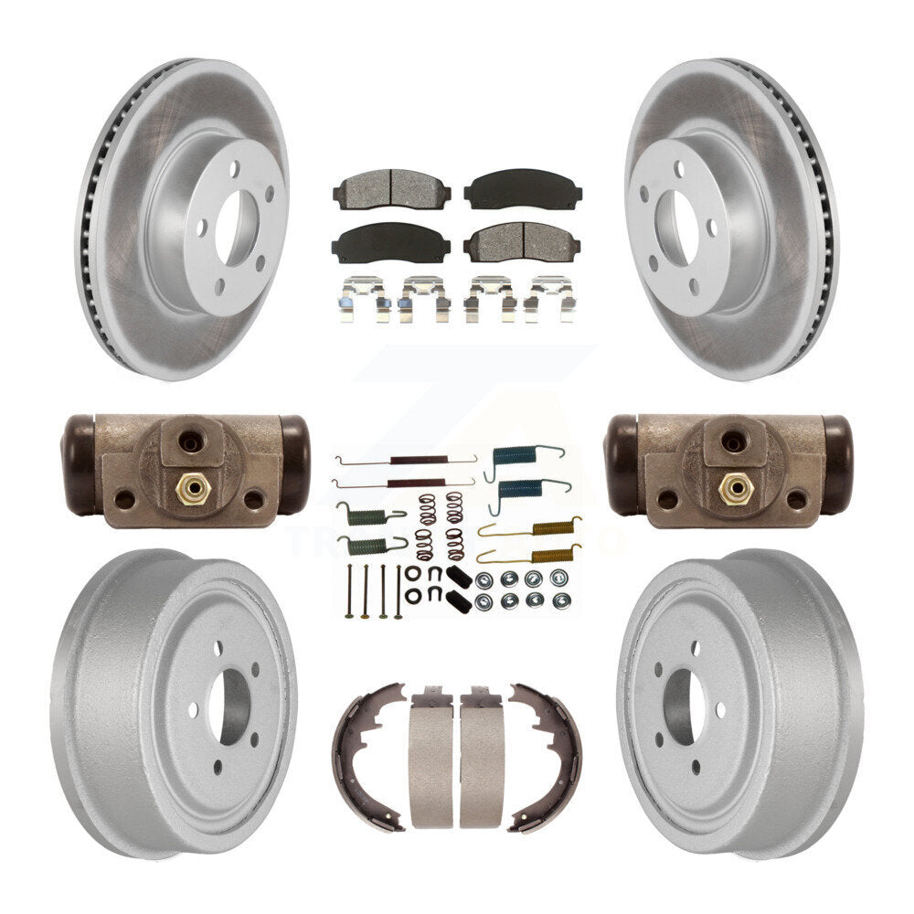 [Avant + Arrière] Kit de disque (revêtu) et plaquette (semi-métallique) de frein pour Ford Ranger Mazda B4000 avec 10" Diameter KGS-101566