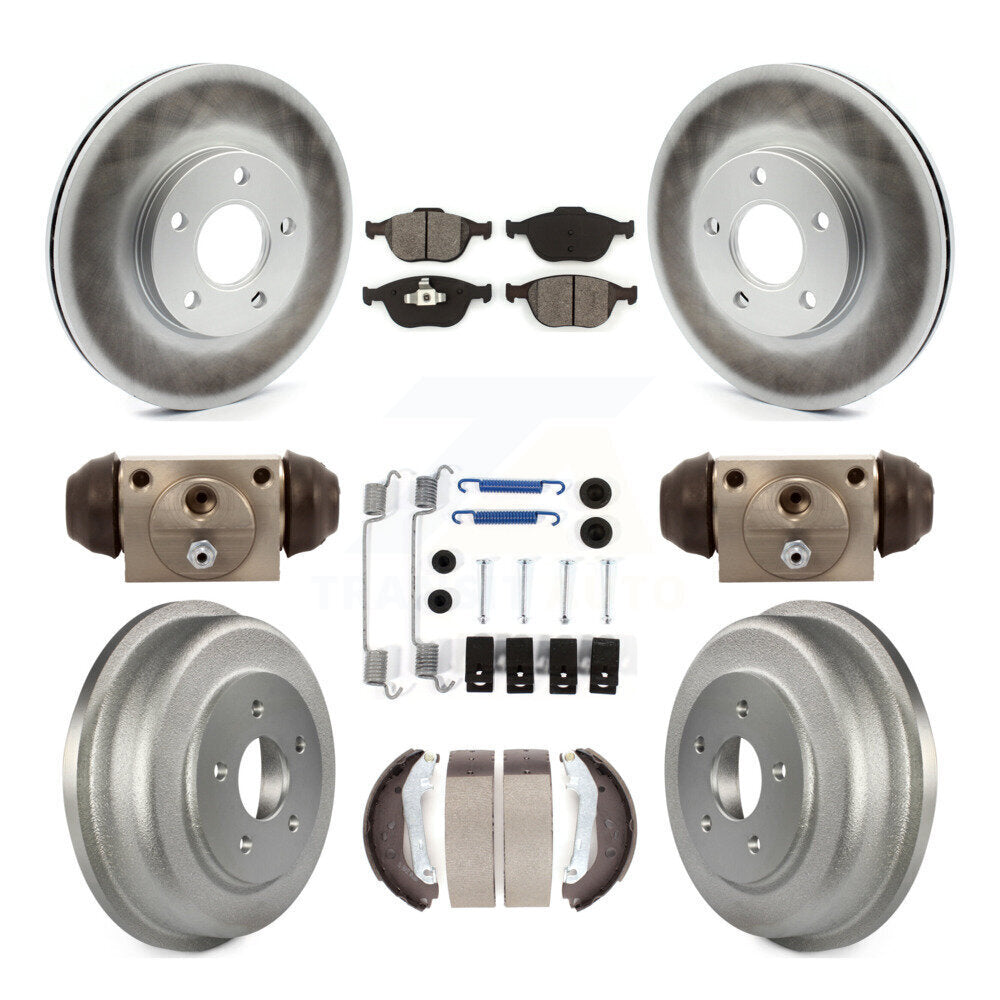 [Avant + Arrière] Kit de disque (revêtu) et plaquette (semi-métallique) de frein pour 2010-2013 Ford Connect KGS-101569