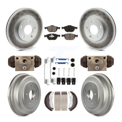 [Avant + Arrière] Kit de disque (revêtu) et plaquette (semi-métallique) de frein pour 2010-2013 Ford Connect KGS-101569