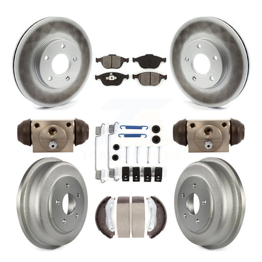 [Avant + Arrière] Kit de disque (revêtu) et plaquette (semi-métallique) de frein pour 2010-2013 Ford Connect KGS-101569