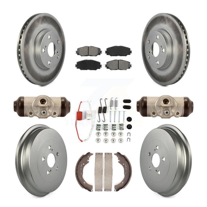 [Avant + Arrière] Kit de disque (revêtu) et plaquette (semi-métallique) de frein pour 2009-2013 Toyota Corolla KGS-101572