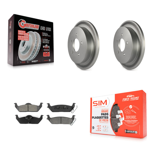 [Arrière] Kit de disque (revêtu) et plaquette (semi-métallique) de frein pour 2004 Ford F-150 avec 5 Lug Wheels 11th Digit Of Vin Is C KGS-101576