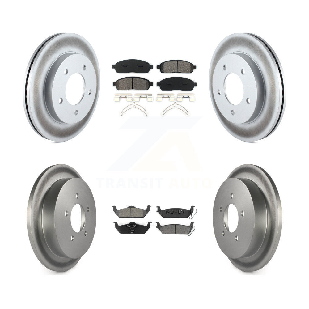 [Avant + Arrière] Kit de disque (revêtu) et plaquette (semi-métallique) de frein pour 2004 Ford F-150 4WD avec 5 Lug Wheels 11th Digit Of Vin Is C KGS-101581