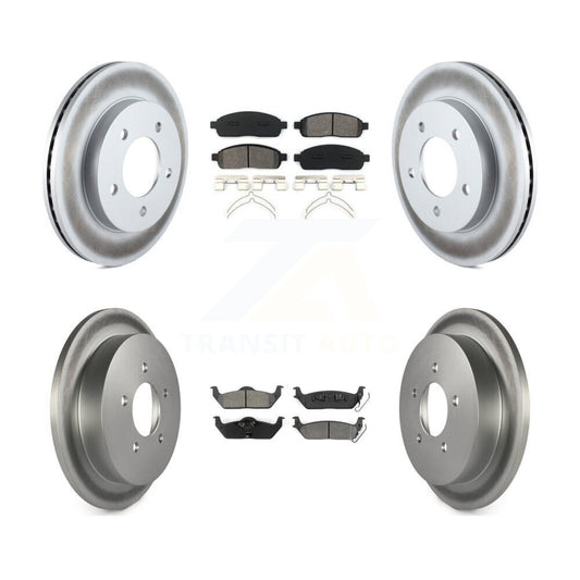 [Avant + Arrière] Kit de disque (revêtu) et plaquette (semi-métallique) de frein pour 2004 Ford F-150 4WD avec 5 Lug Wheels 11th Digit Of Vin Is C KGS-101581
