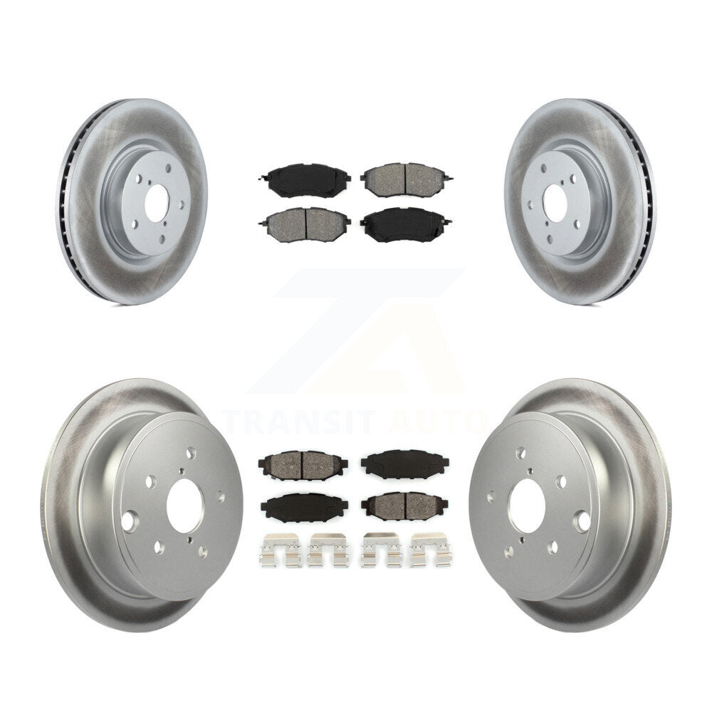 [Avant + Arrière] Kit de disque (revêtu) et plaquette (semi-métallique) de frein pour Subaru WRX KGS-101583