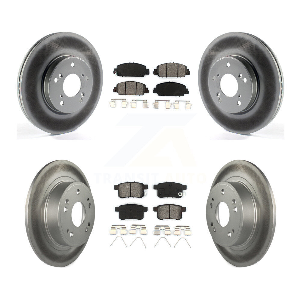 [Avant + Arrière] Kit de disque (revêtu) et plaquette (semi-métallique) de frein pour Honda Accord KGS-101585