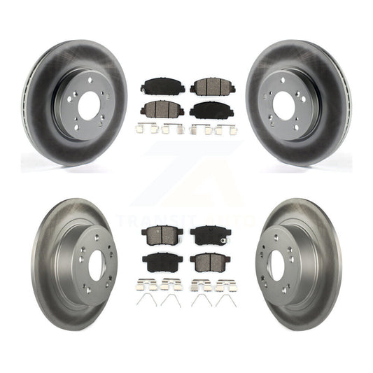 [Avant + Arrière] Kit de disque (revêtu) et plaquette (semi-métallique) de frein pour Honda Accord KGS-101585