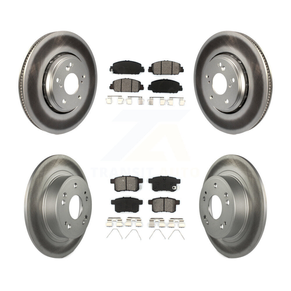 [Avant + Arrière] Kit de disque (revêtu) et plaquette (semi-métallique) de frein pour 2017 Honda Accord Hybrid EX-L Touring KGS-101586