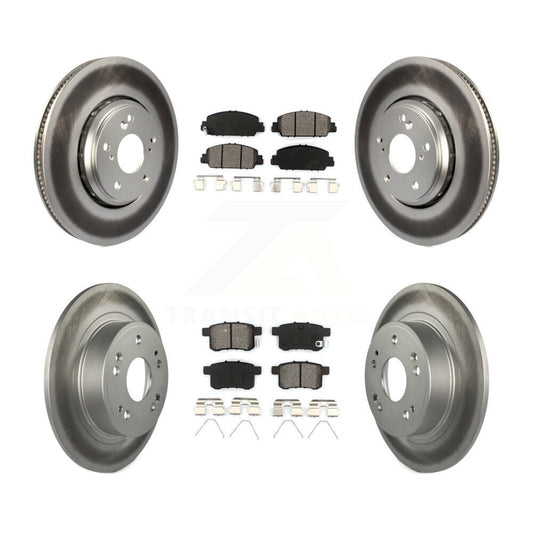 [Avant + Arrière] Kit de disque (revêtu) et plaquette (semi-métallique) de frein pour 2017 Honda Accord Hybrid EX-L Touring KGS-101586