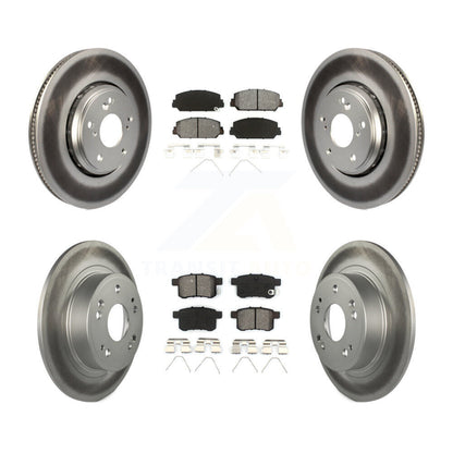 [Avant + Arrière] Kit de disque (revêtu) et plaquette (semi-métallique) de frein pour Honda Accord KGS-101587