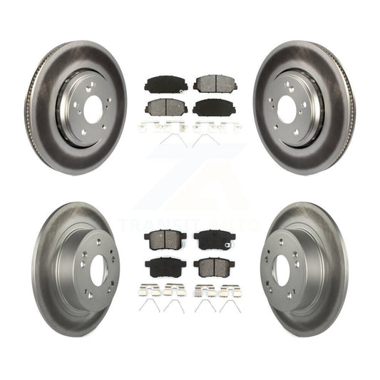 [Avant + Arrière] Kit de disque (revêtu) et plaquette (semi-métallique) de frein pour Honda Accord KGS-101587