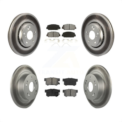 [Avant + Arrière] Kit de disque (revêtu) et plaquette (semi-métallique) de frein pour 2017-2022 Acura ILX KGS-101588 par Transit Auto