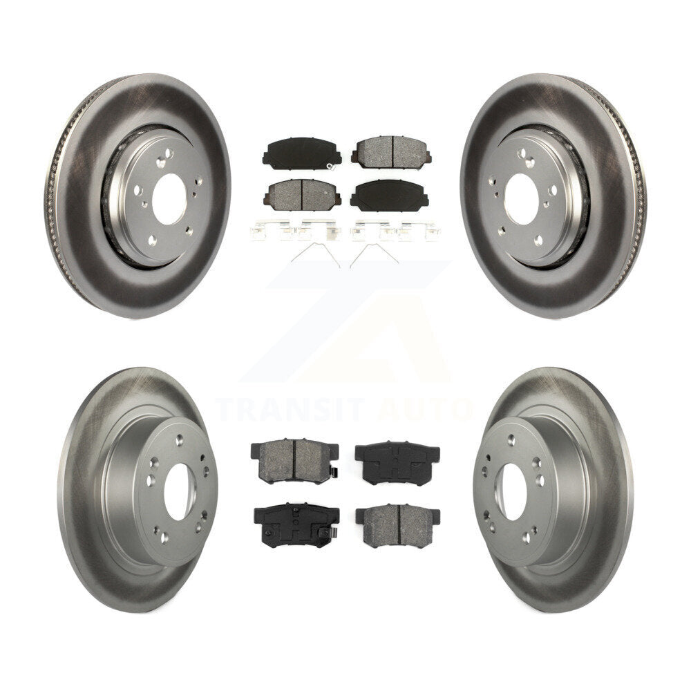 [Avant + Arrière] Kit de disque (revêtu) et plaquette (semi-métallique) de frein pour 2017-2022 Acura ILX KGS-101588