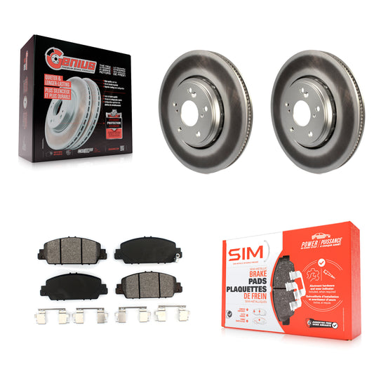 [Avant] Kit de disque (revêtu) et plaquette (semi-métallique) de frein pour 2017 Honda Accord Hybrid EX-L Touring KGS-101591