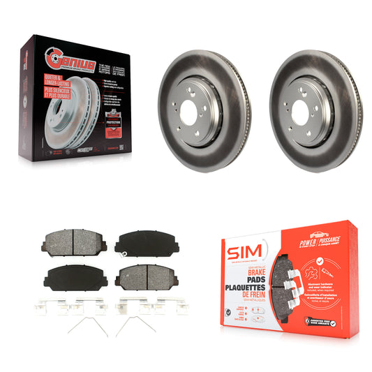 [Avant] Kit de disque (revêtu) et plaquette (semi-métallique) de frein pour Honda Civic Accord Acura ILX KGS-101592
