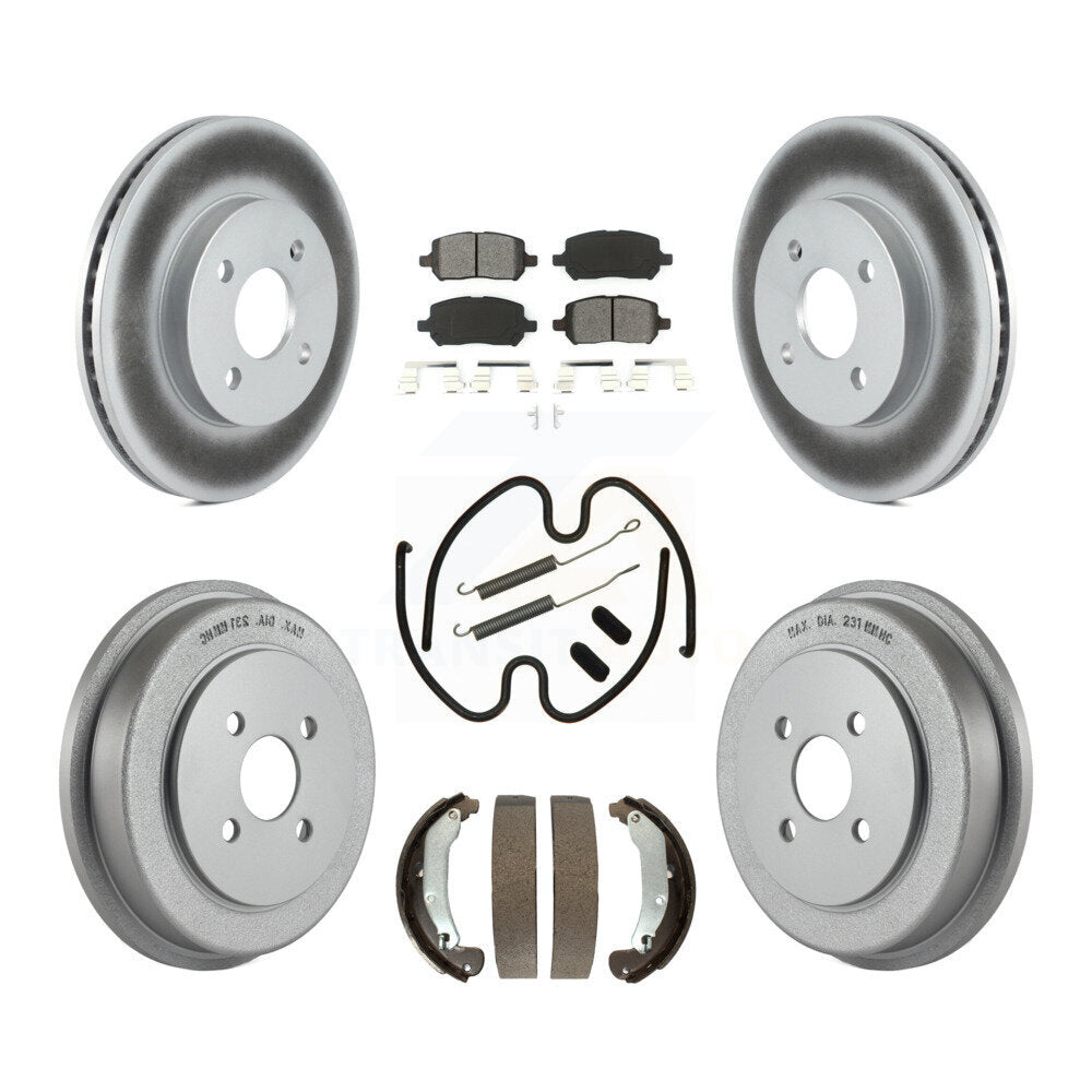 [Avant + Arrière] Kit de disque (revêtu) et plaquette (semi-métallique) de frein pour Chevrolet Cobalt Saturn Ion Pontiac Pursuit KGS-101595