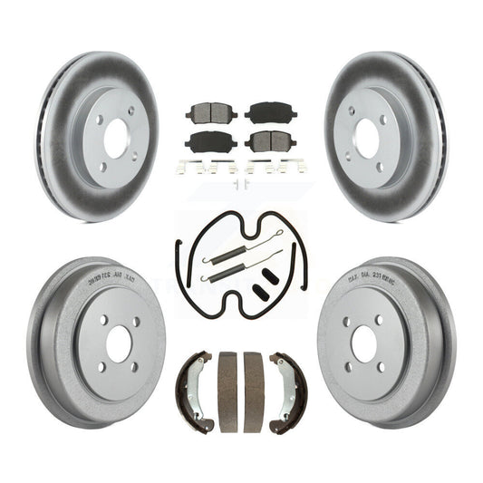 [Avant + Arrière] Kit de disque (revêtu) et plaquette (semi-métallique) de frein pour Chevrolet Cobalt Saturn Ion Pontiac Pursuit KGS-101595