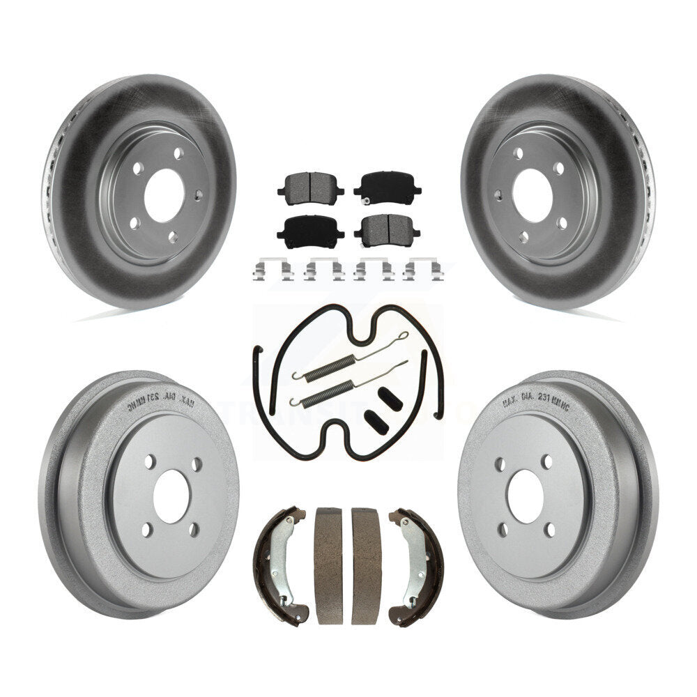 [Avant + Arrière] Kit de disque (revêtu) et plaquette (semi-métallique) de frein pour 2006 Pontiac Pursuit avec Brakes KGS-101597