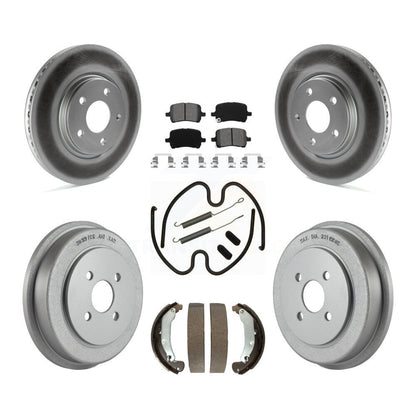 [Avant + Arrière] Kit de disque (revêtu) et plaquette (semi-métallique) de frein pour 2006 Pontiac Pursuit avec Brakes KGS-101597