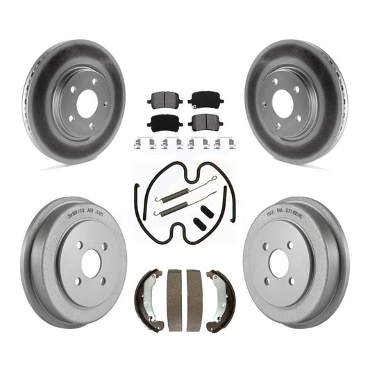 [Avant + Arrière] Kit de disque (revêtu) et plaquette (semi-métallique) de frein pour 2006 Pontiac Pursuit avec Brakes KGS-101597