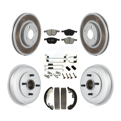 [Avant + Arrière] Kit de disque (revêtu) et plaquette (semi-métallique) de frein pour 2005-2007 Ford Focus Wheel Bearing Includes KGS-101606