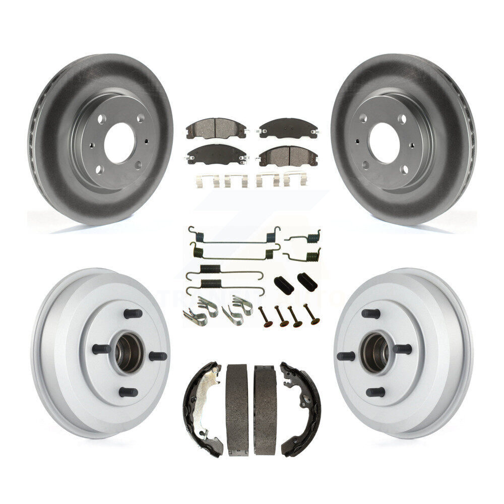 [Avant + Arrière] Kit de disque (revêtu) et plaquette (semi-métallique) de frein pour 2008 Ford Focus Wheel Bearing Includes KGS-101607