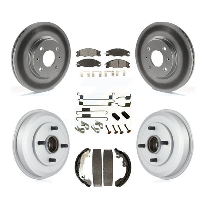 [Avant + Arrière] Kit de disque (revêtu) et plaquette (semi-métallique) de frein pour 2008 Ford Focus Wheel Bearing Includes KGS-101607