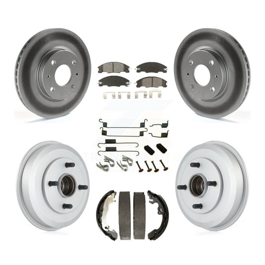 [Avant + Arrière] Kit de disque (revêtu) et plaquette (semi-métallique) de frein pour 2008 Ford Focus Wheel Bearing Includes KGS-101607