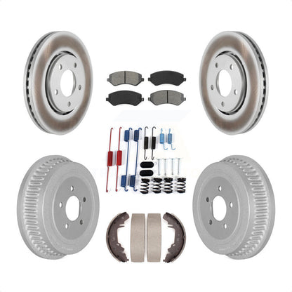 [Avant + Arrière] Kit de disque (revêtu) et plaquette (semi-métallique) de frein pour Dodge Chrysler Town & Country Grand Caravan Voyager KGS-101608 par Transit Auto