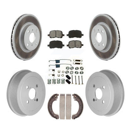[Avant + Arrière] Kit de disque (revêtu) et plaquette (semi-métallique) de frein pour 2002 Toyota Corolla From 04 02 KGS-101610