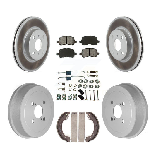 [Avant + Arrière] Kit de disque (revêtu) et plaquette (semi-métallique) de frein pour 2002 Toyota Corolla From 04 02 KGS-101610