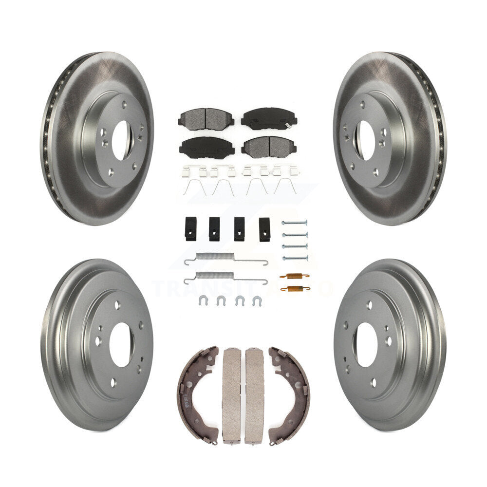 [Avant + Arrière] Kit de disque (revêtu) et plaquette (semi-métallique) de frein pour Honda Civic KGS-101611