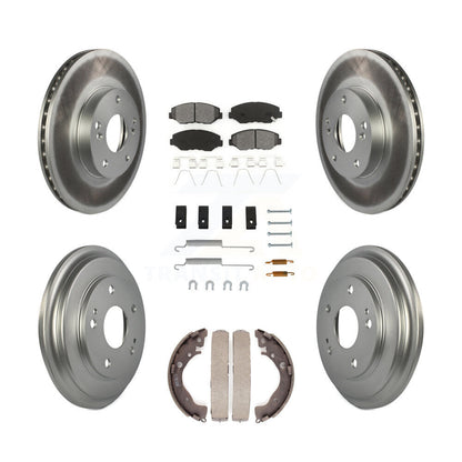 [Avant + Arrière] Kit de disque (revêtu) et plaquette (semi-métallique) de frein pour Honda Civic KGS-101611