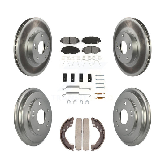 [Avant + Arrière] Kit de disque (revêtu) et plaquette (semi-métallique) de frein pour Honda Civic KGS-101611