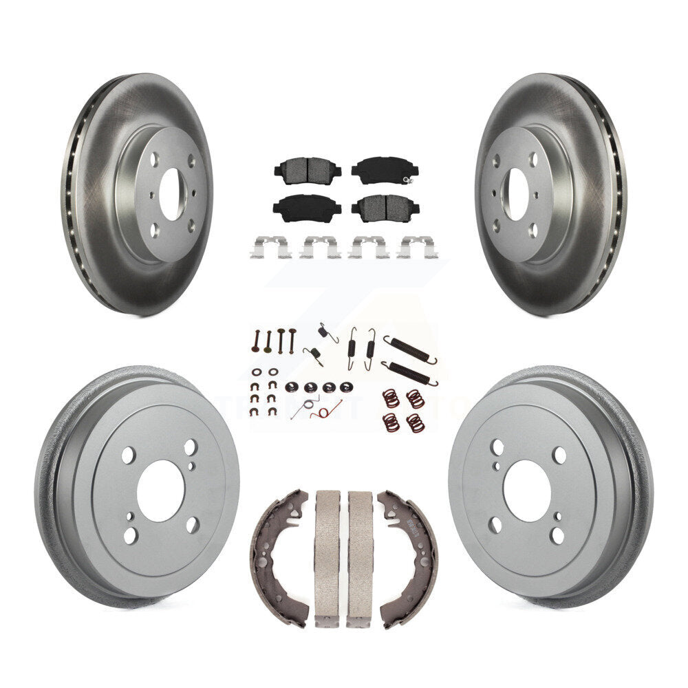 [Avant + Arrière] Kit de disque (revêtu) et plaquette (semi-métallique) de frein pour 2000 Toyota Echo From 08 00 KGS-101612