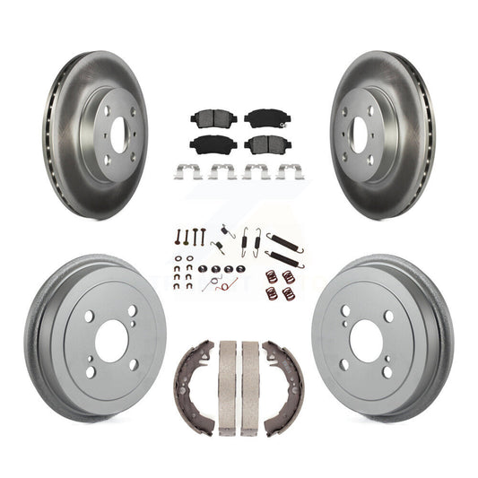 [Avant + Arrière] Kit de disque (revêtu) et plaquette (semi-métallique) de frein pour 2000 Toyota Echo From 08 00 KGS-101612