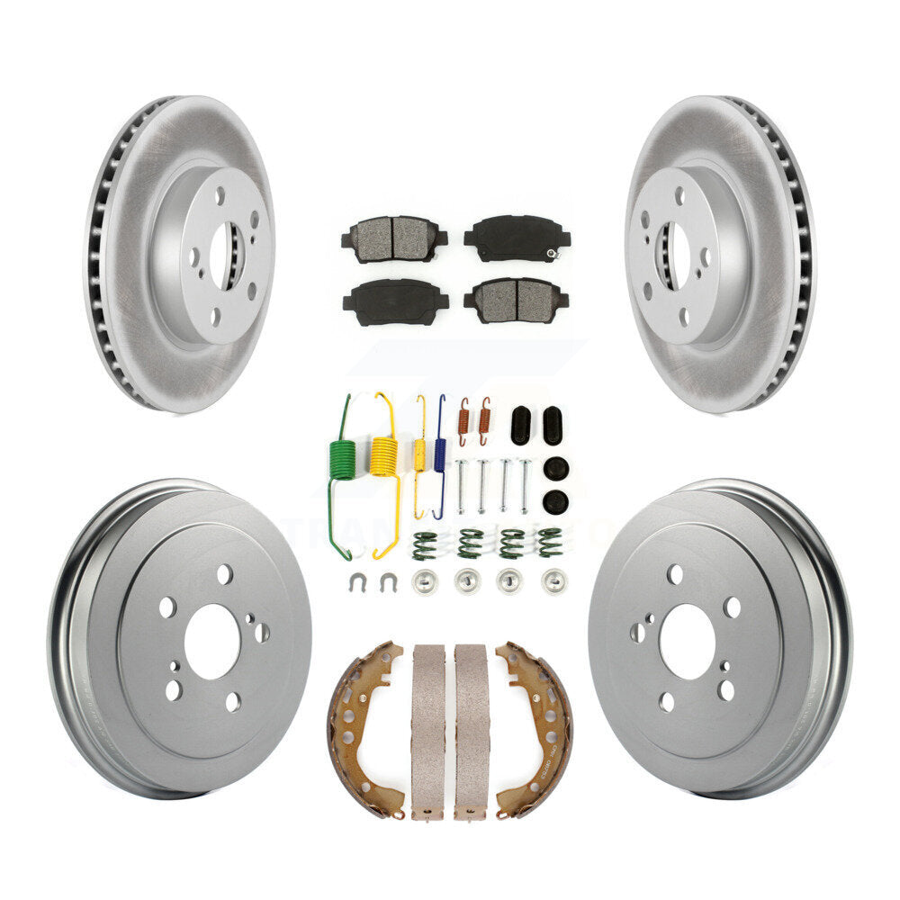 [Avant + Arrière] Kit de disque (revêtu) et plaquette (semi-métallique) de frein pour 2008 Toyota Prius KGS-101614