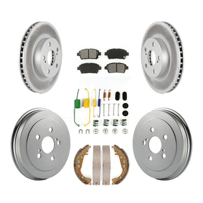 [Avant + Arrière] Kit de disque (revêtu) et plaquette (semi-métallique) de frein pour 2008 Toyota Prius KGS-101614