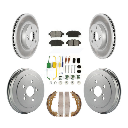 [Avant + Arrière] Kit de disque (revêtu) et plaquette (semi-métallique) de frein pour 2008 Toyota Prius KGS-101614